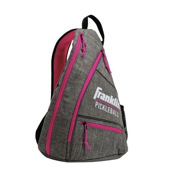 Franklin Pickleball Backpack Sling Bag Gray Pink Trim - Picture 3 of 10